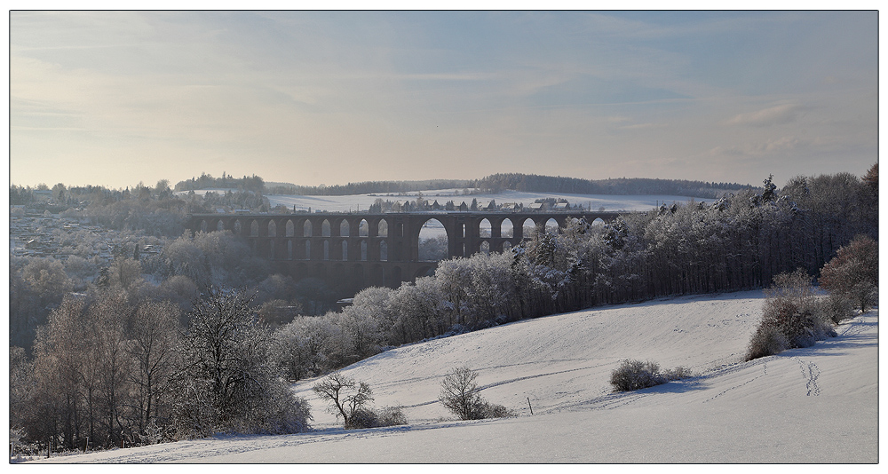 winterliche Göltzschtalbrücke