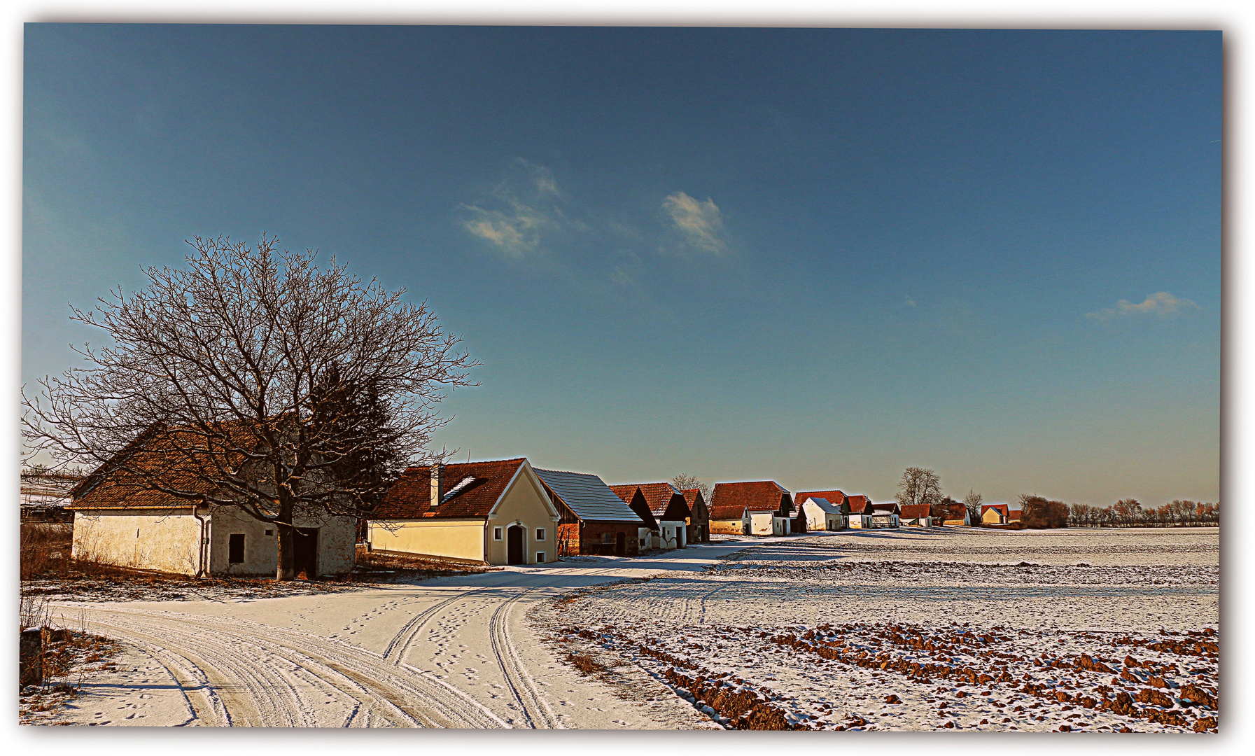 Winterliche Kellergasse