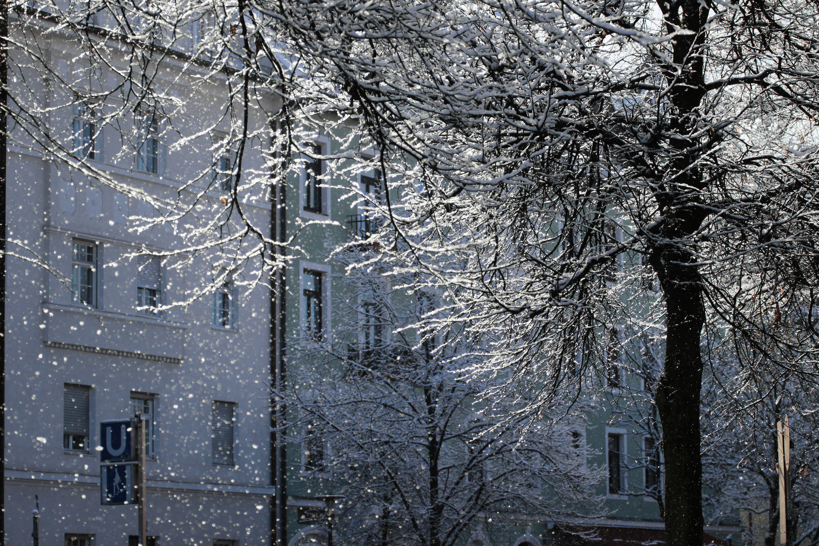 Winterliche Kulisse in München