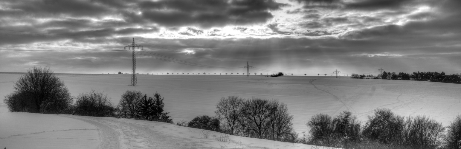 Winterliche Landschaft bei Oberdürrbach