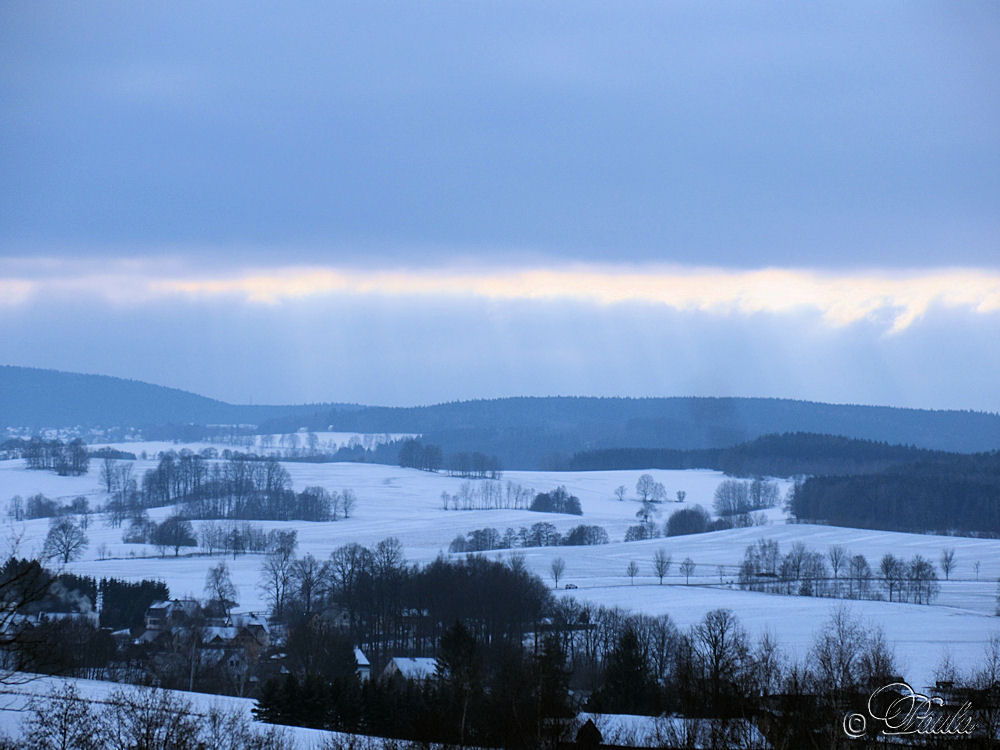 winterliche Landschaft um Schneeberg