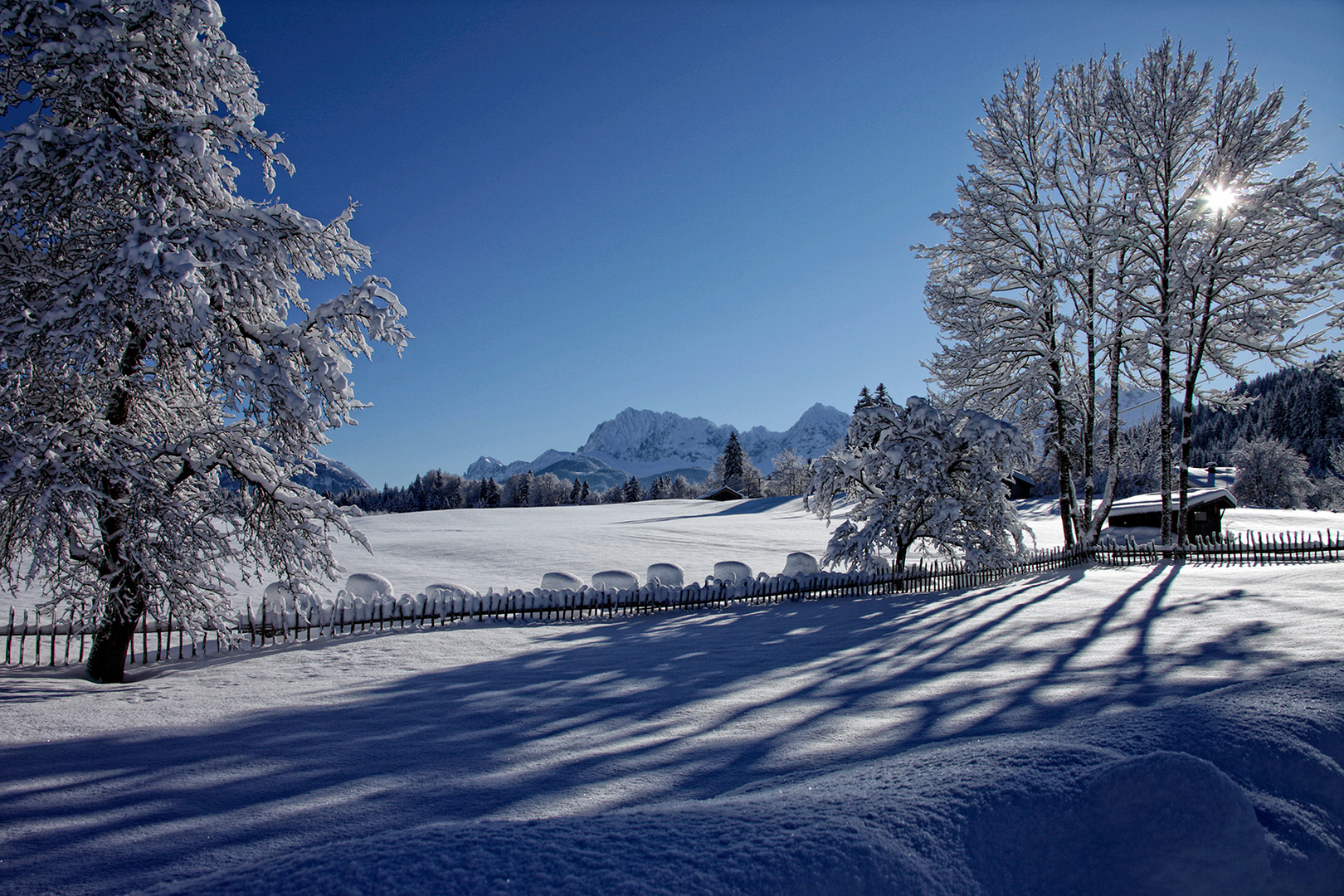 Winterliche Morgensonne in Gerold