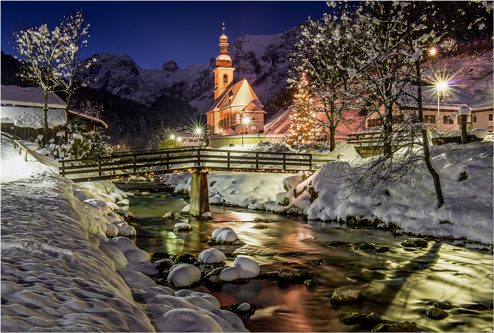 winterliche Ramsau Foto & Bild architektur, architektur bei nacht