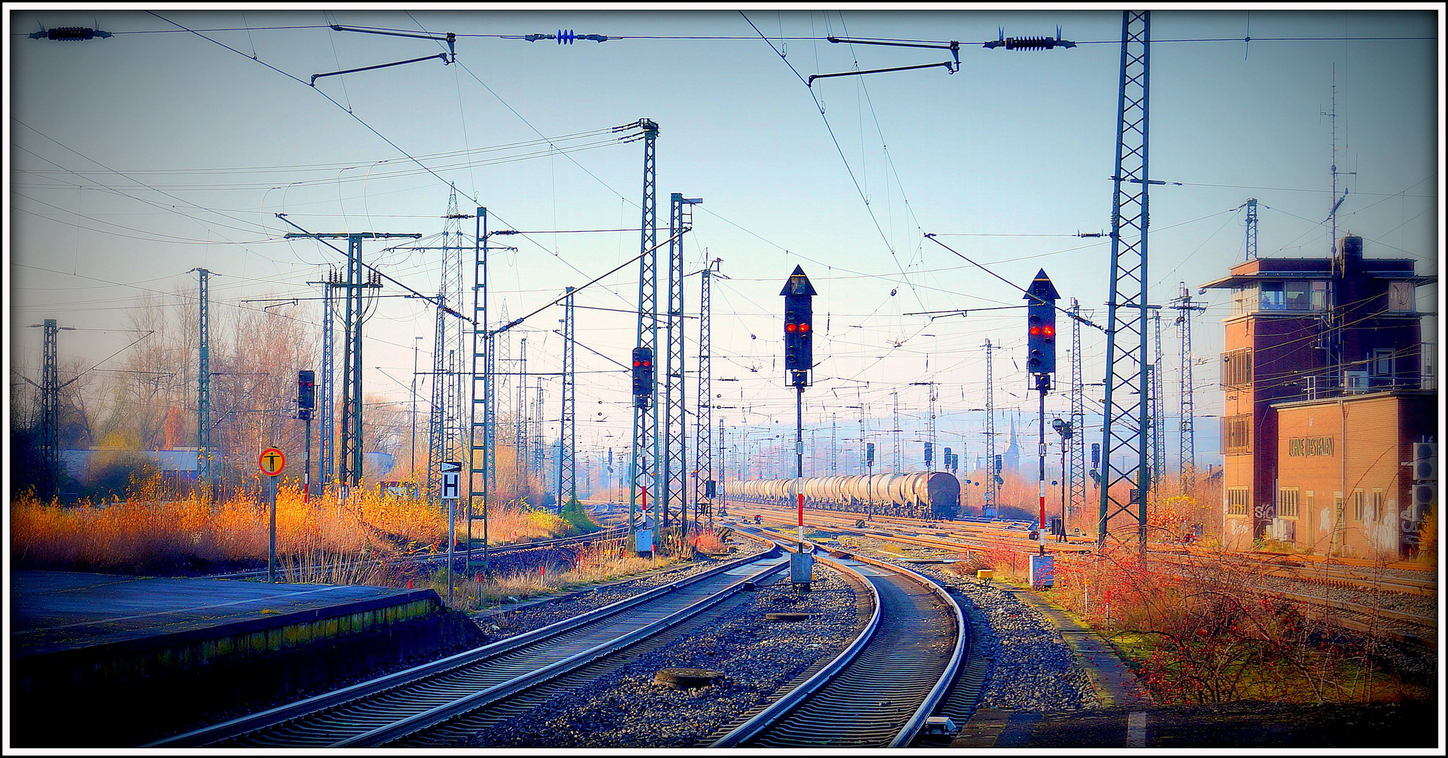 Winterliche Ruhe auf dem Bahnhof in Löhne