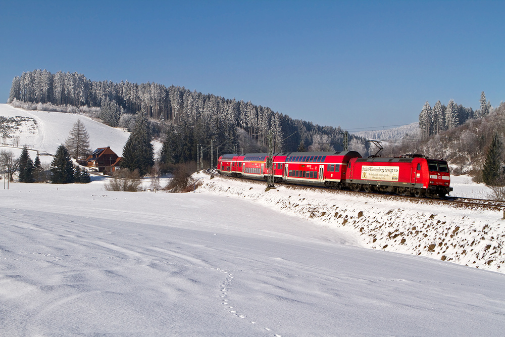 Winterliche Schwarzwaldbahn