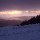 winterliche Sonnenuntergangswolken im Sauerland in Schanze