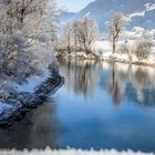 winterliche Spiegelung auf der Enns