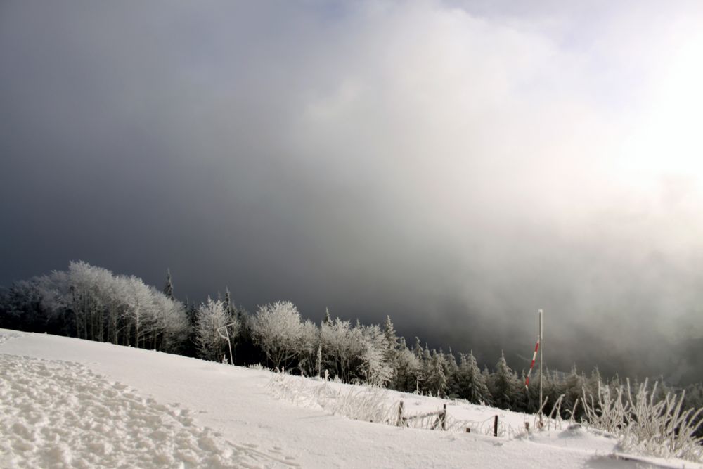Winterliche Startbahn für Paragleiter und Drachenflieger (1165 m üNN.) Archivaufnahme