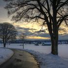 Winterliche Stimmung liegt über dem Dorf