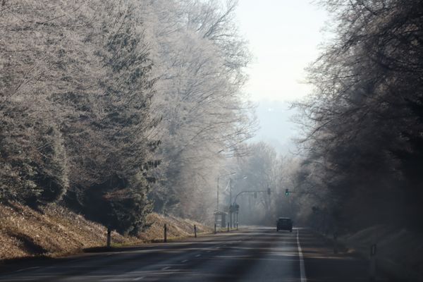 Winterliche Straßen auf den Fildern