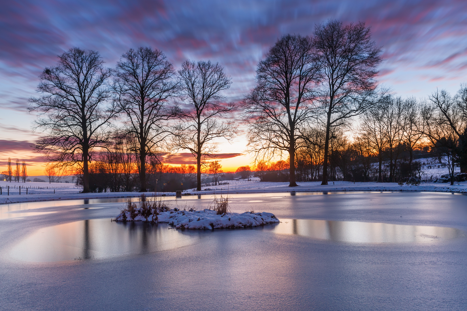 winterliche Szene bei Nacht Foto & Bild jahreszeiten, winter