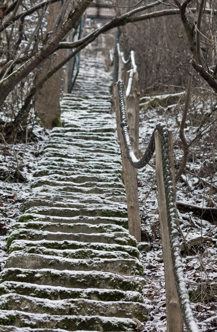 Winterliche Treppe