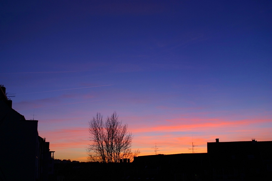 Winterlicher Abendhimmel