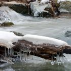 Winterlicher Bach mit Schnupfen