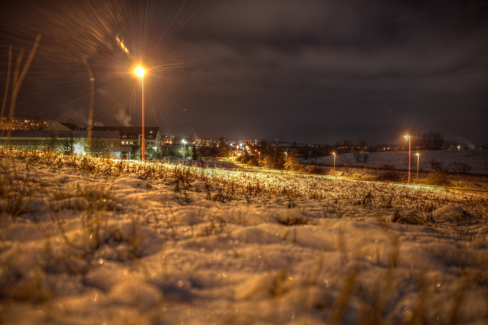 Winterlicher Bahndamm bei Ilmenau