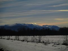 winterlicher Blick auf den Kaukasus