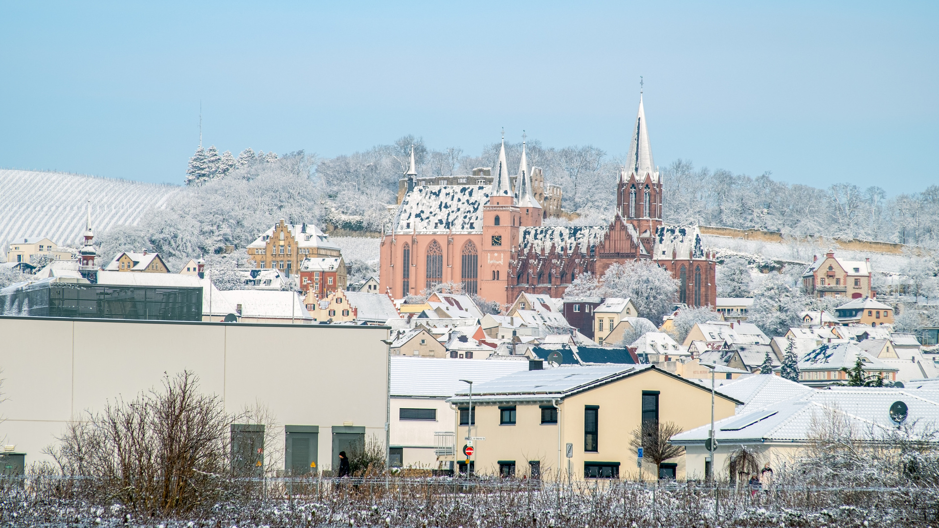Winterlicher Blick auf die Katharinenkirche 