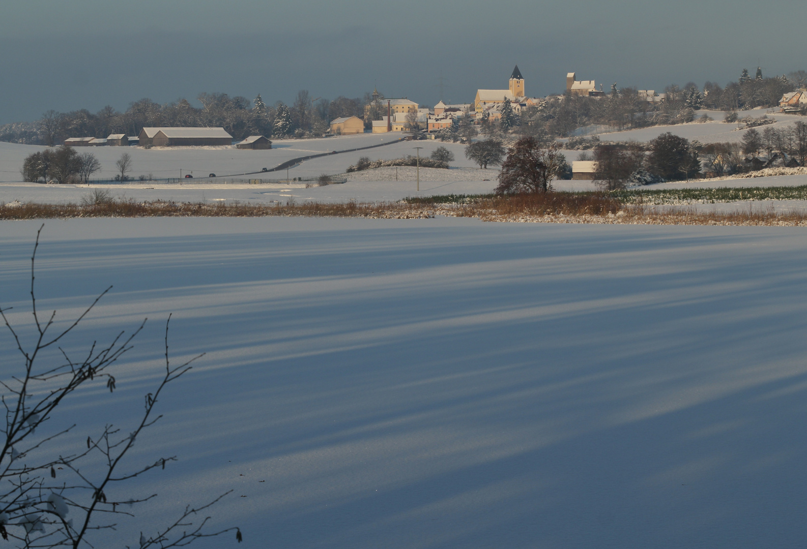 Winterlicher Blick auf Maxhütte-Leonberg ...