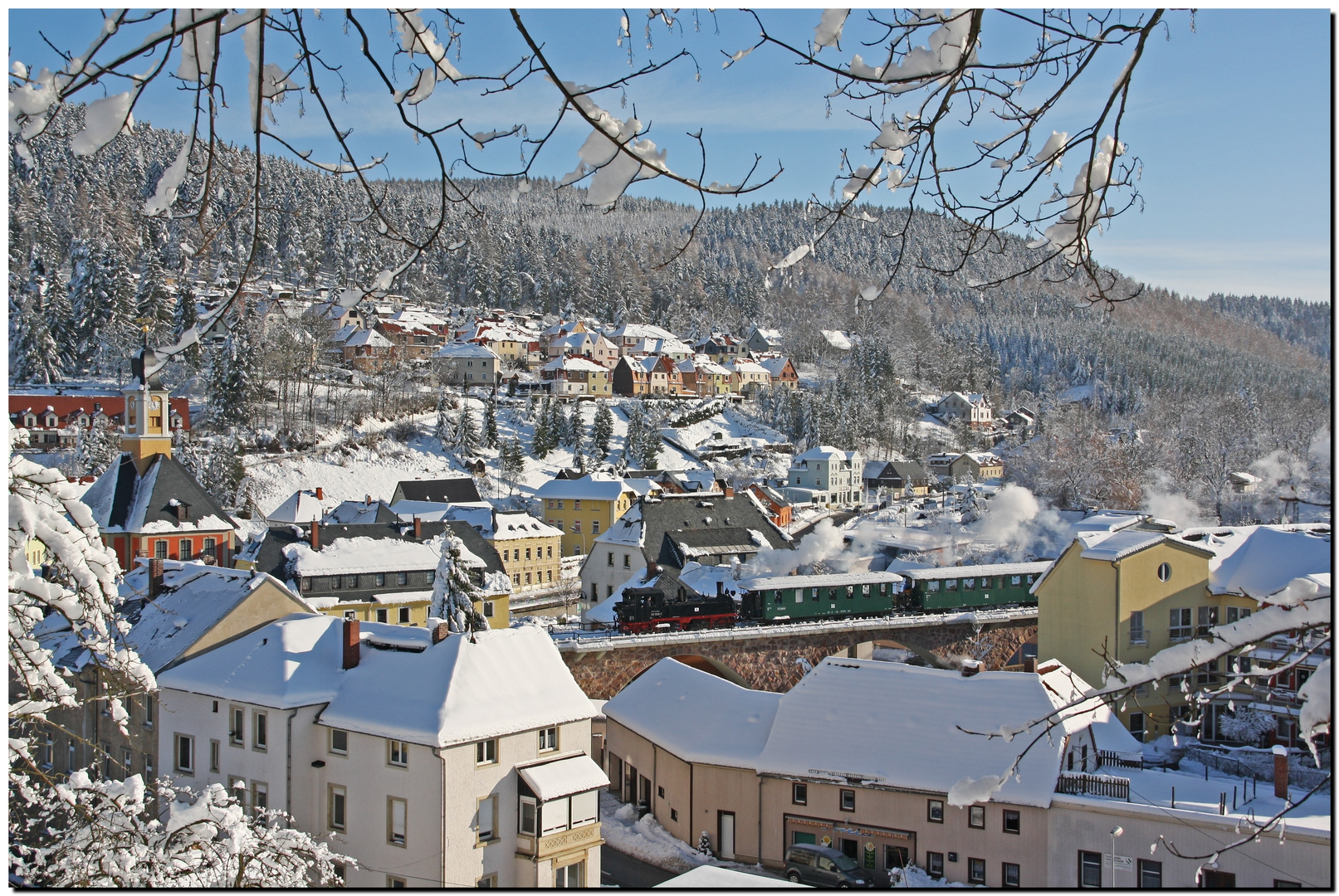 Winterlicher Blick auf Schmiedeberg