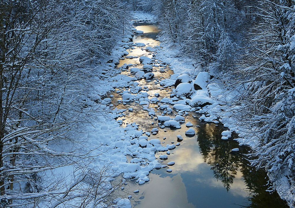 Winterlicher Blick hinunter