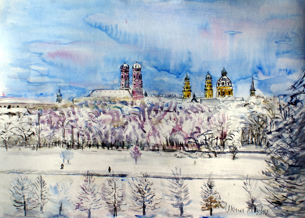 Winterlicher Englischer Garten Munchen Foto Bild