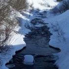 Winterlicher Fluss Hammerfest