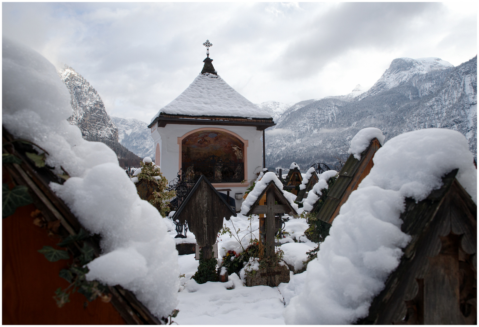 Winterlicher Friedhof