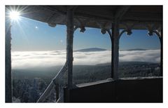 Winterlicher Gegenlicht-Ausblick von der "Schüssel"...