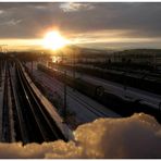 Winterlicher Güterbahnhof