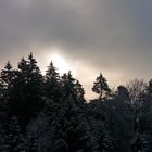 Winterlicher Himmel in Oberstaufen