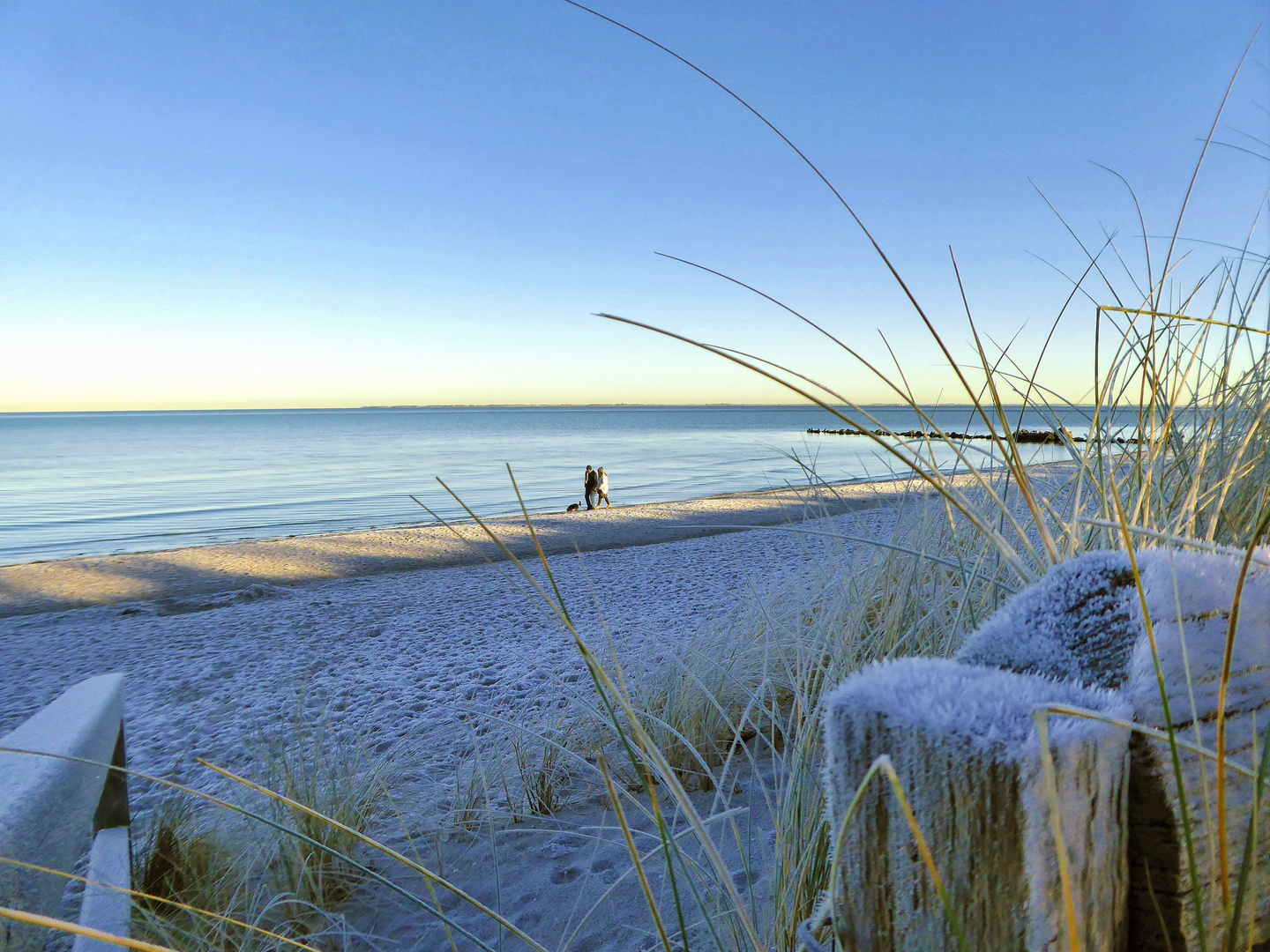 Winterlicher Ostseestrand heute Morgen