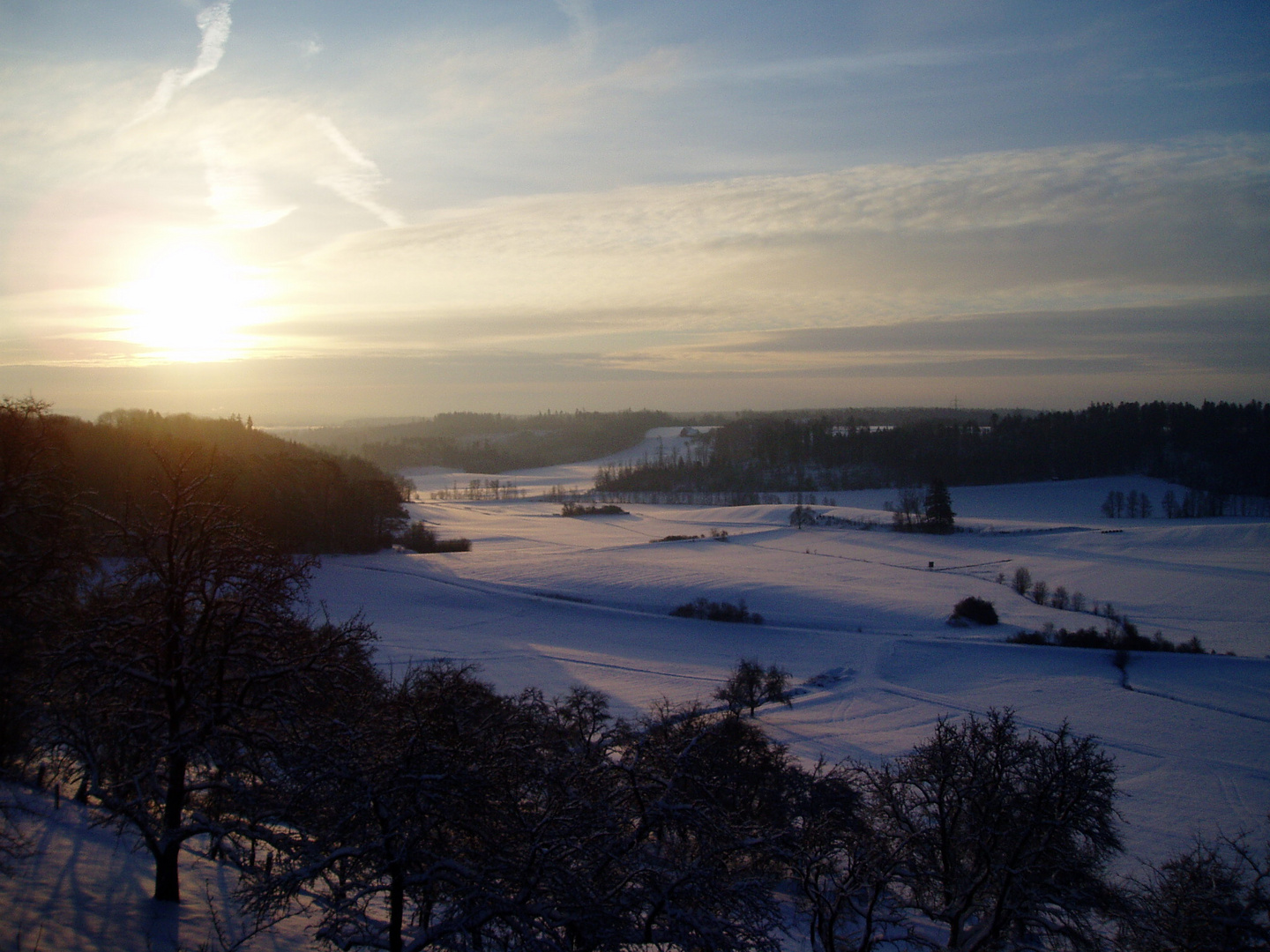 Winterlicher Sonnenaufgang