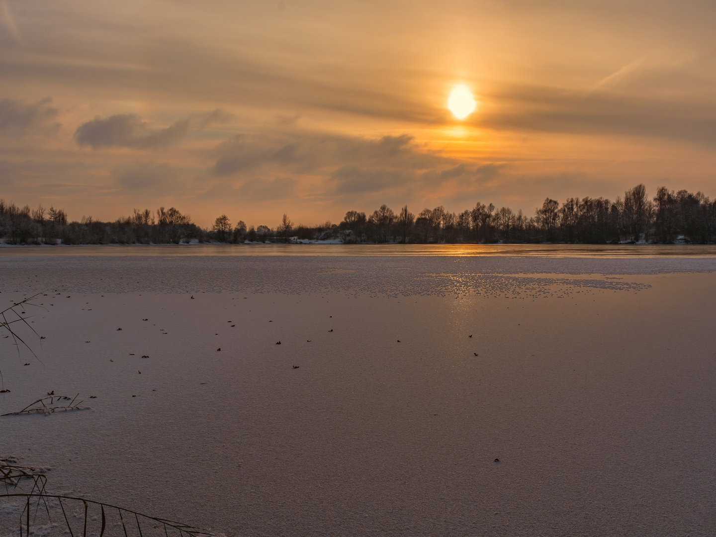 Winterlicher Sonnenuntergang