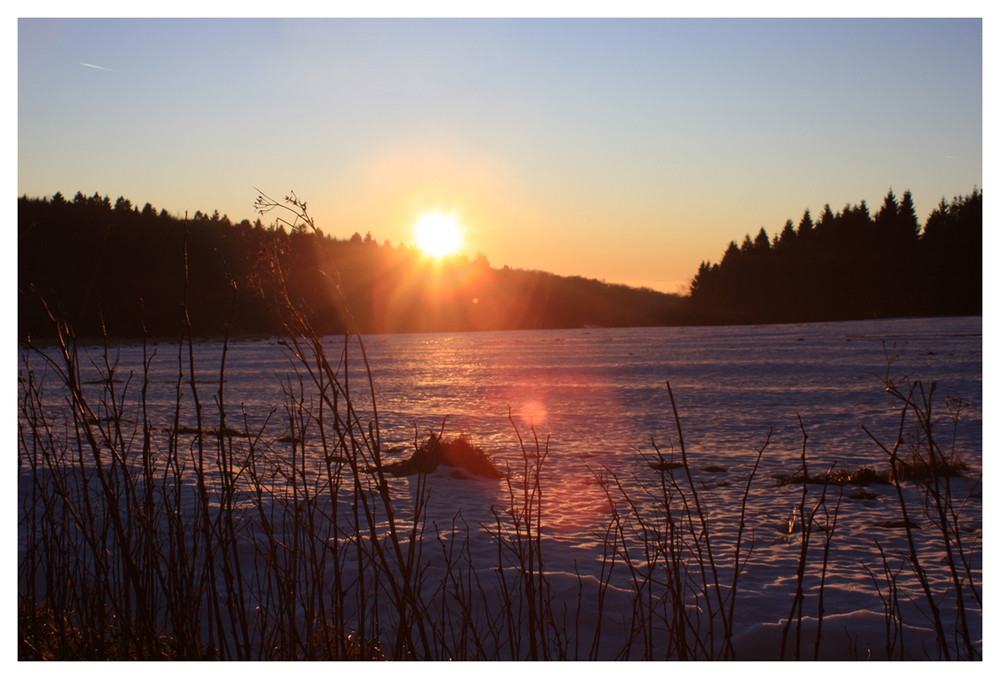 winterlicher Sonnenuntergang...