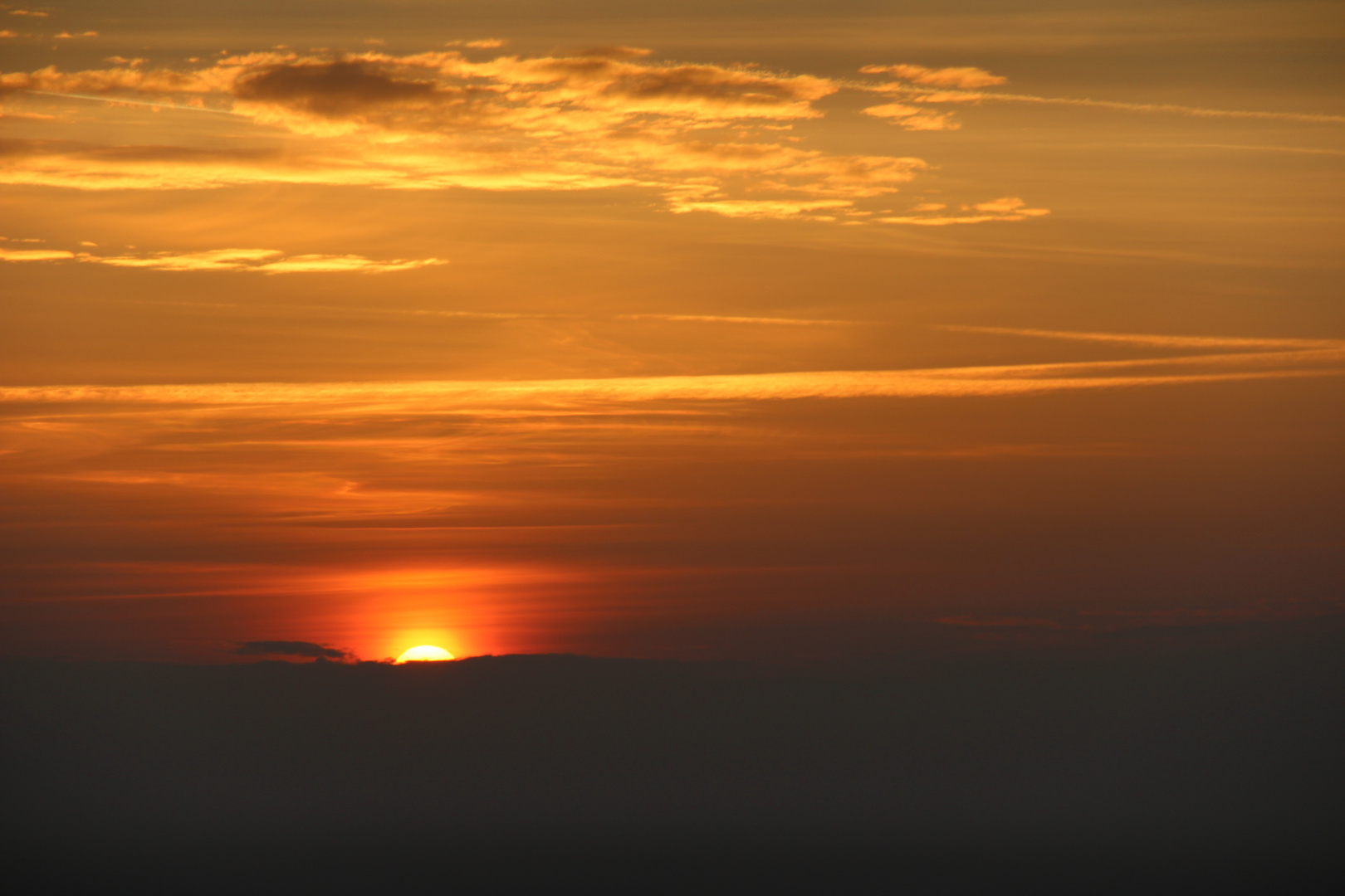 Winterlicher Sonnenuntergang