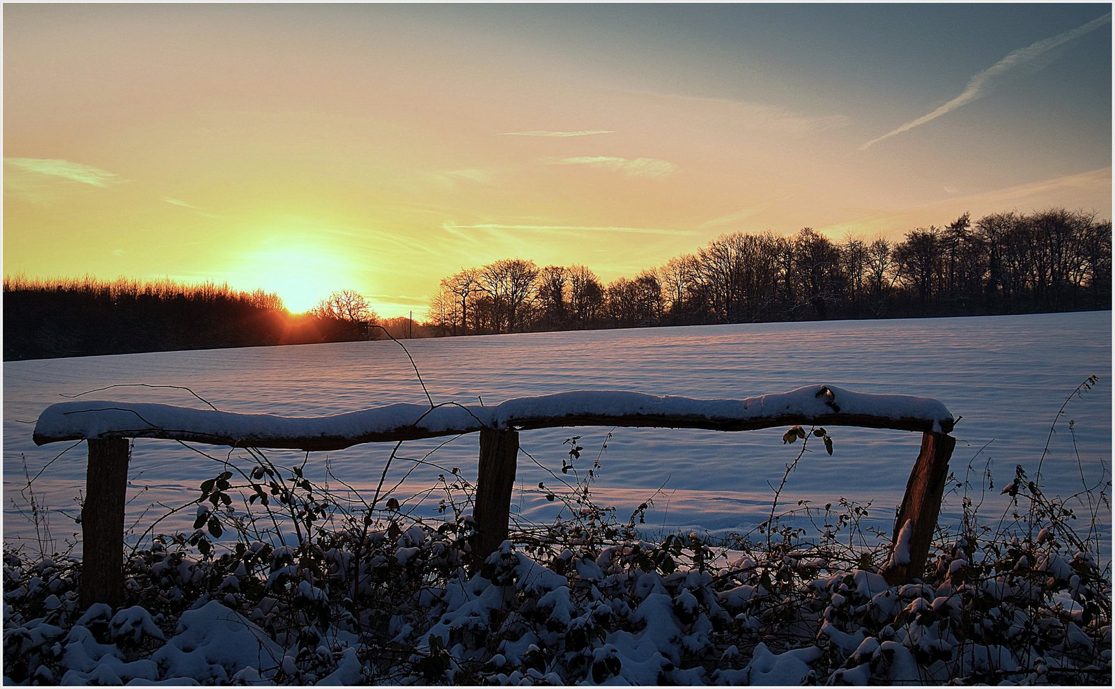 ... Winterlicher Sonnenuntergang ...