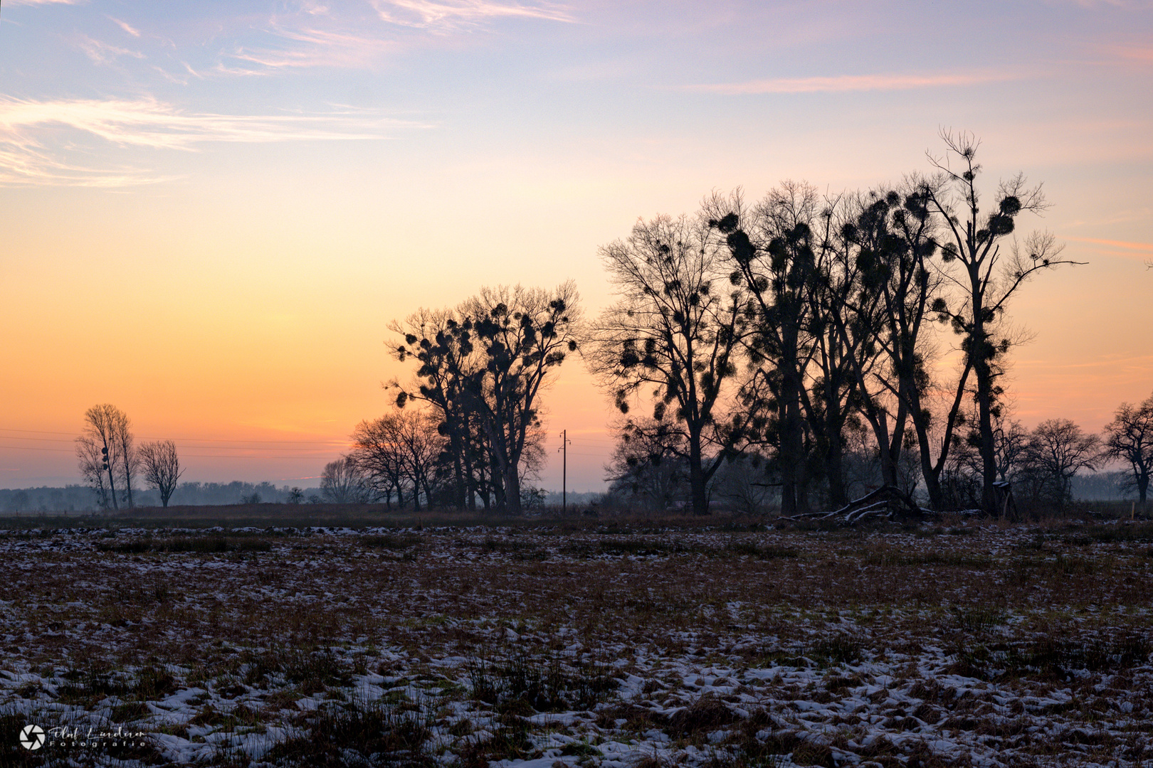 Winterlicher Sonnenuntergang