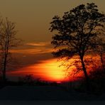 Winterlicher Sonnenuntergang