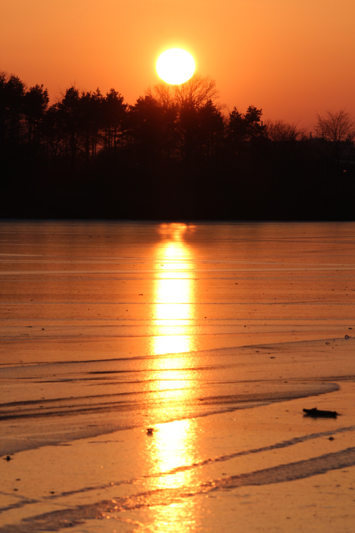 winterlicher Sonnenuntergang