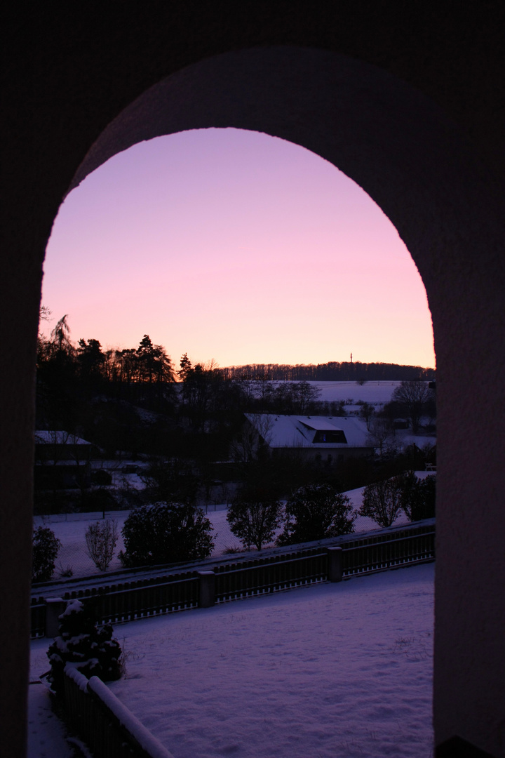 winterlicher Sonnenuntergang am 04.01.2010