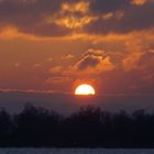 Winterlicher Sonnenuntergang am Ammersee