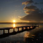 Winterlicher Sonnenuntergang am Ammersee