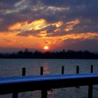 Winterlicher Sonnenuntergang am Ammersee