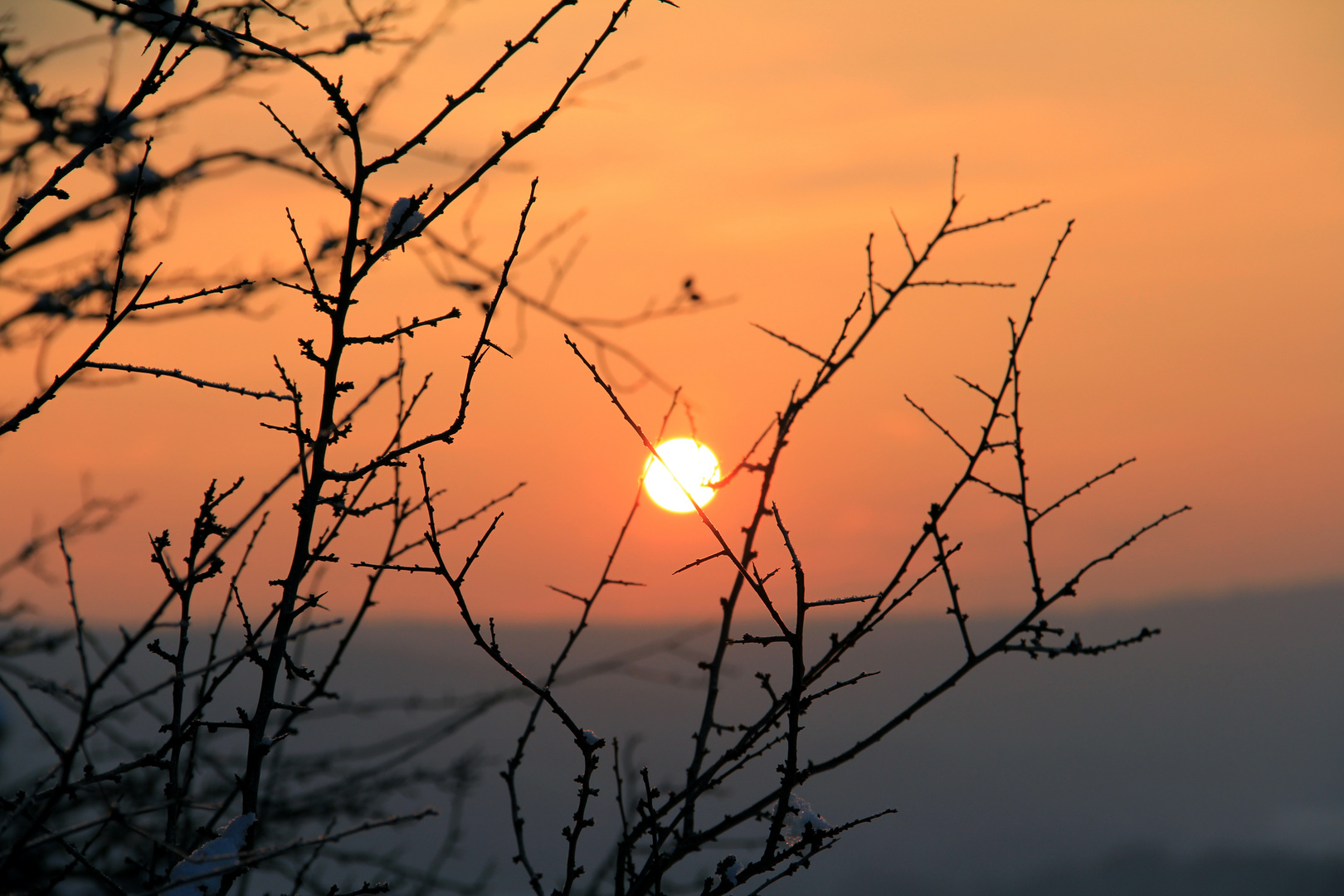 winterlicher Sonnenuntergang