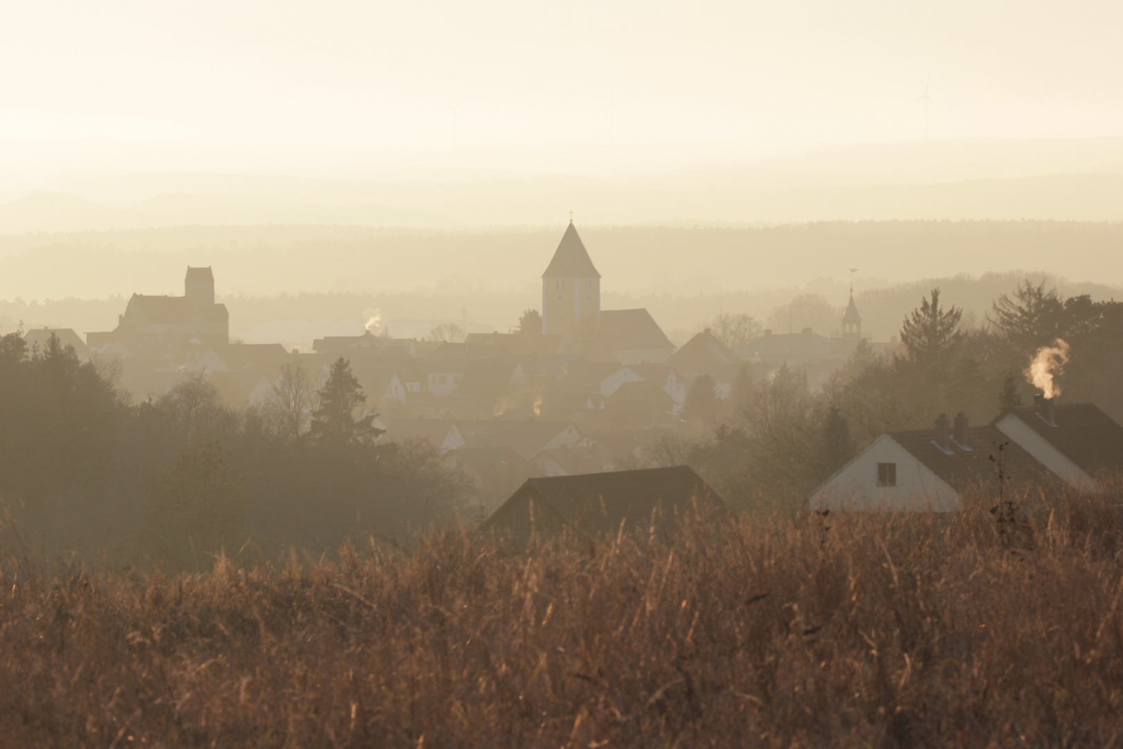 Winterlicher Sonnenuntergang