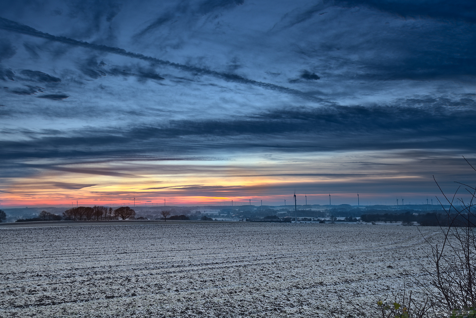 Winterlicher Sonnenuntergang