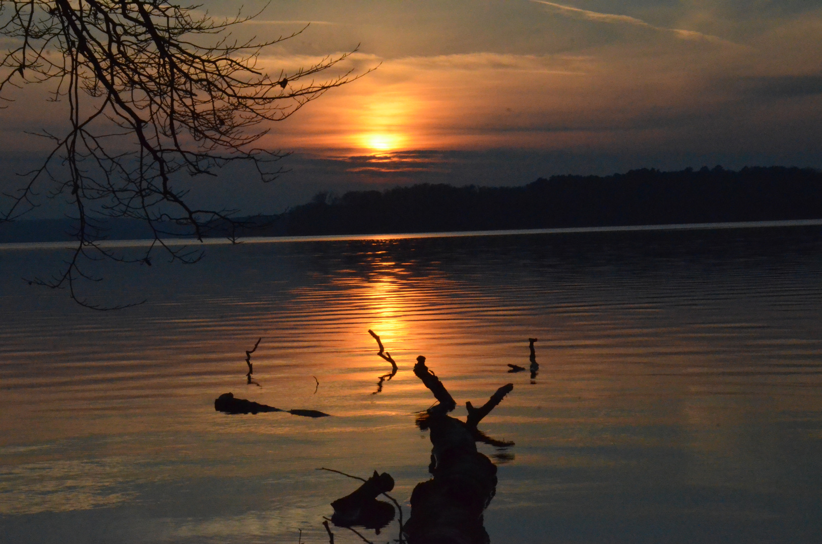 winterlicher Sonnenuntergang