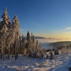 Winterlicher Sonnenuntergang im Schwarzwald