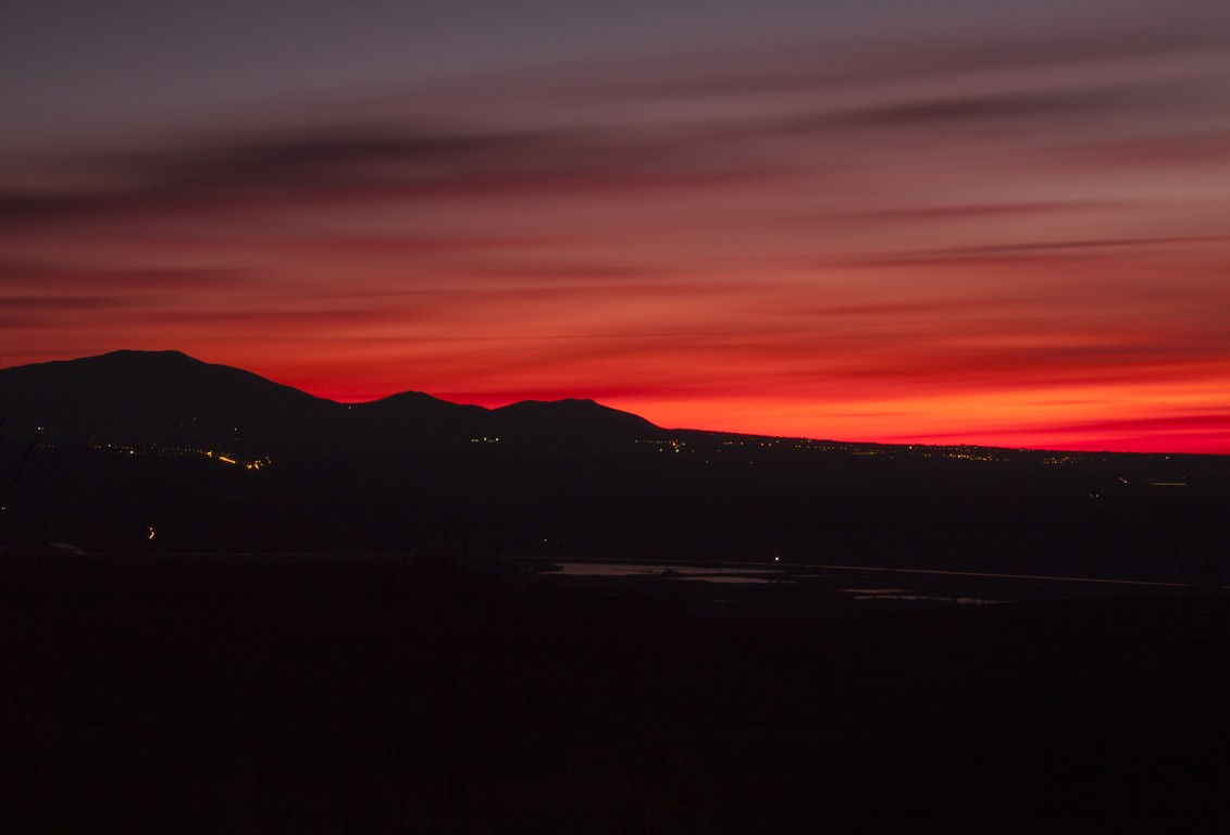 winterlicher Sonnenuntergang in Umbrien