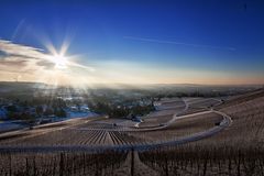 ... winterlicher Sonnenuntergang über Heilbronn